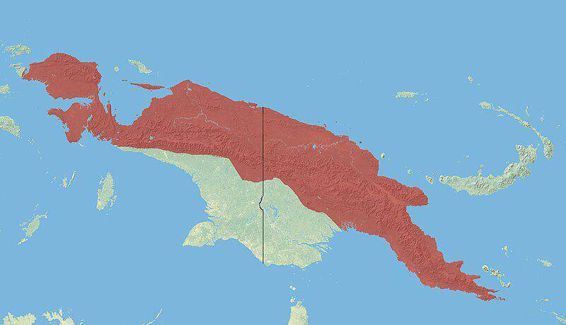 ilustrasi peta persebaran gumbem papua (commons.wikimedia.org/Nrg800)