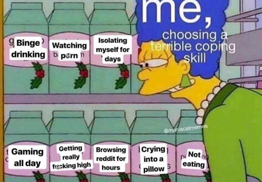 meme coping mechanism gak sehat (reddit.com/boomersarehot)