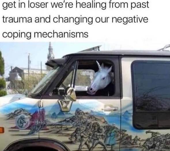 meme coping mechanism gak sehat (instagram.com/theintimacydr)