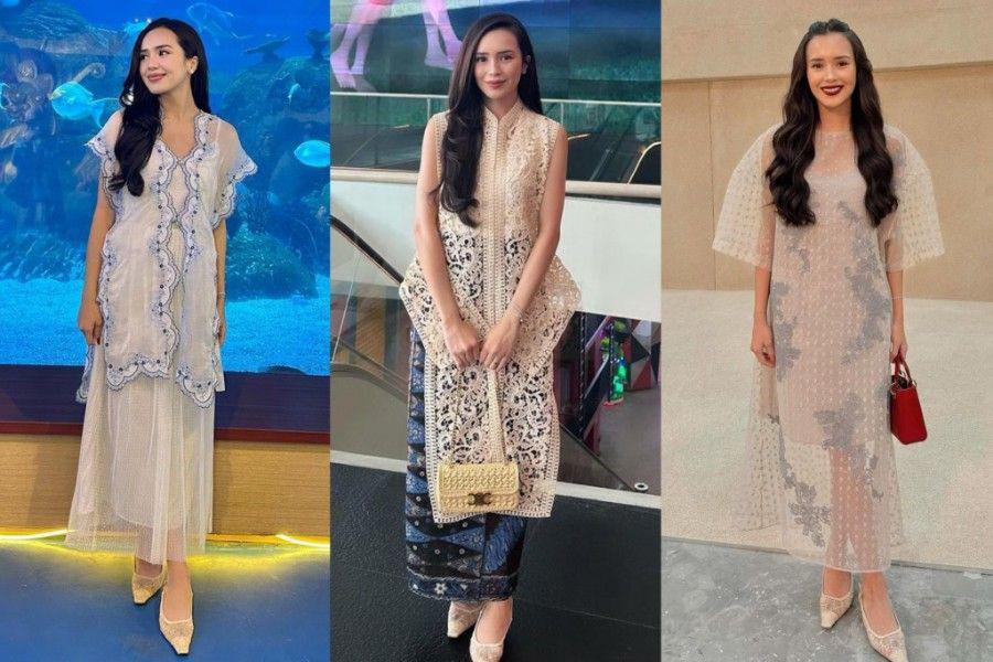 7 Baju Pesta ala Beby Tsabina yang Tampak Glamor, Ada Kain Tradisional
