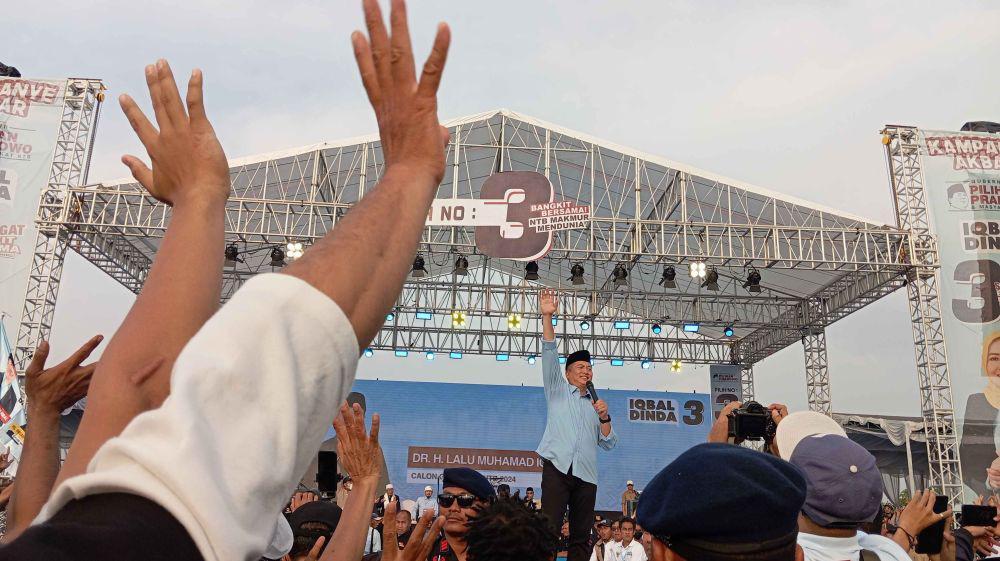 Ratusan Ribu Pendukung Padati Kampanye Akbar Iqbal-Dinda di Lotim