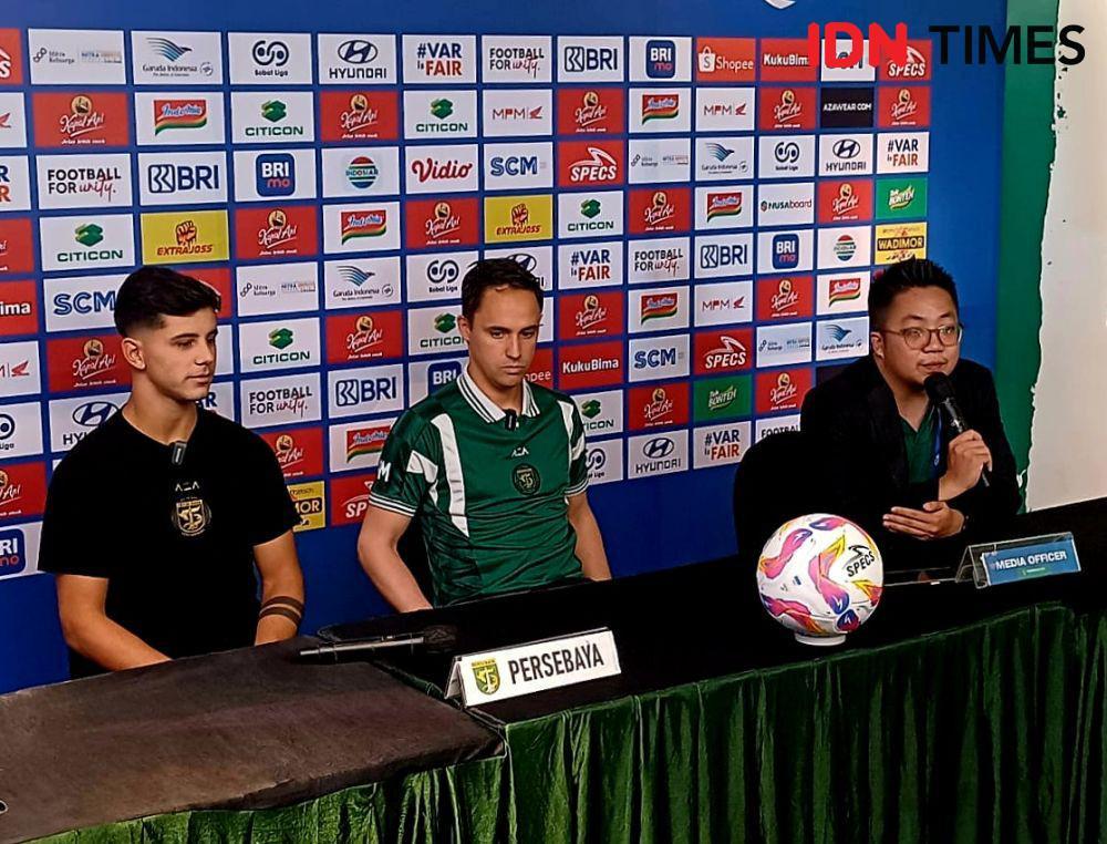 Ditahan Imbang Semen Padang, Pelatih Persebaya Beri Selamat ke Wasit
