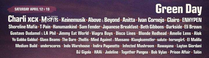 Line Up Coachella 2025 (Instagram.com/coachella)