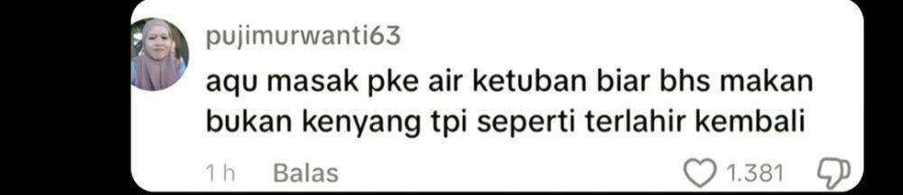 potret komentar lucu cara masak nasi (tiktok.com/JandaTawa)