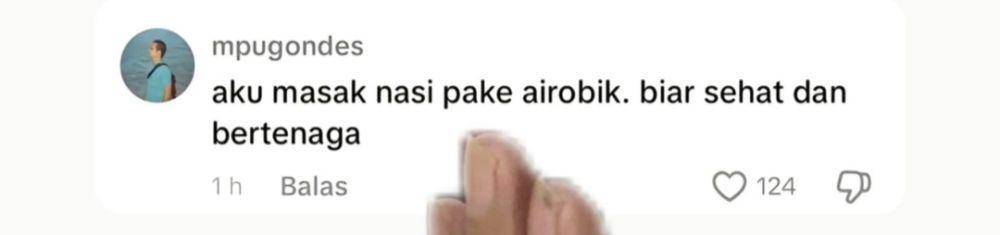 potret komentar lucu cara masak nasi (tiktok.com/JandaTawa)