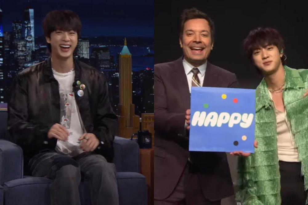 9 Momen Seru Jin BTS di The Tonight Show Jimmy Fallon, Heboh!