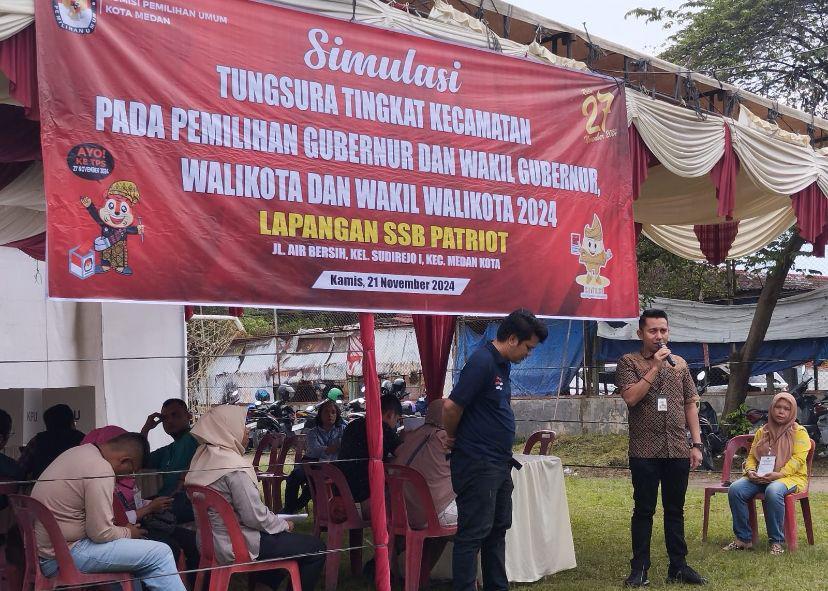 KPU Medan Gelar Simulasi Pencoblosan di TPS 5 Kecamatan