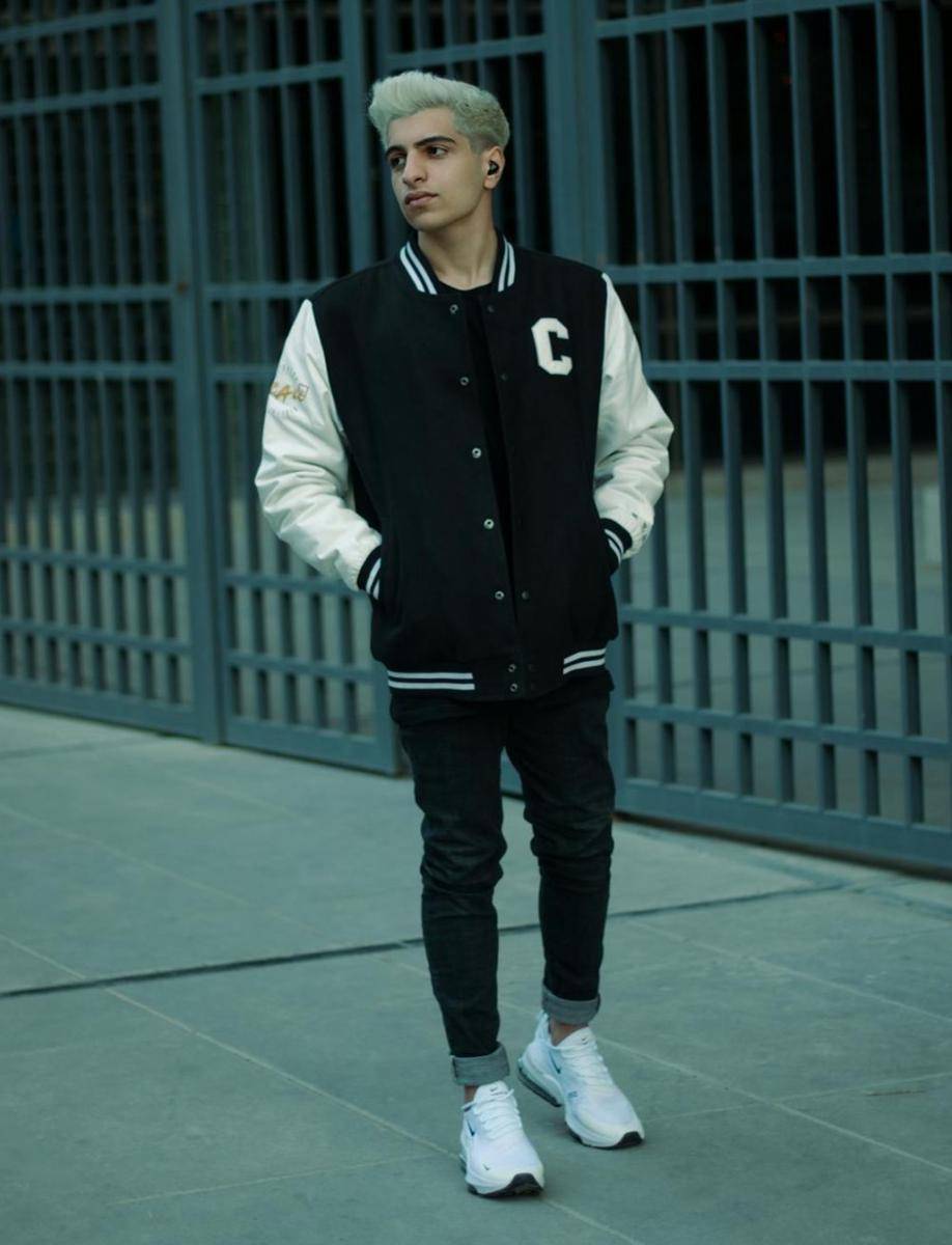 mix and match varsity jacket (pexels.com/Mohammad Honarmand)