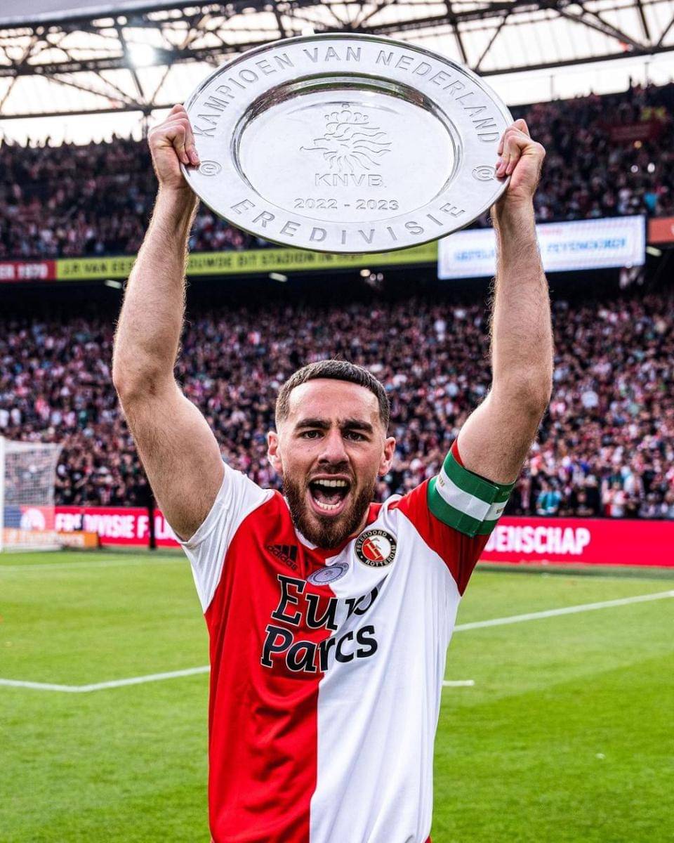 Orkun Kokcu menjadi kapten Feyenoord saat menjuarai Eredivisie Belanda 2022/2023. (instagram.com/orkunkokcu)
