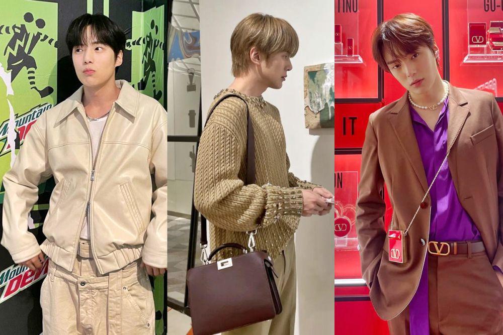 7 Referensi OOTD Nuansa Cokelat ala Minhyuk MONSTA X, Cozy dan Elegan!
