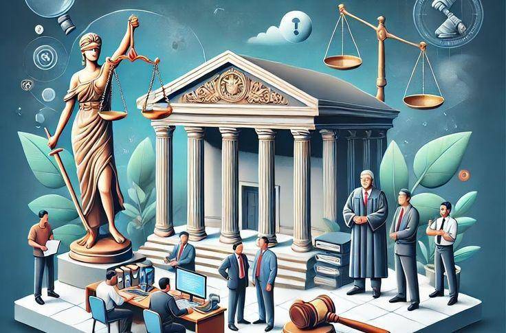 Ilustrasi Hubungan Hukum dan Masyarakat (sumber: https/pin.it/3xEqYypUY)