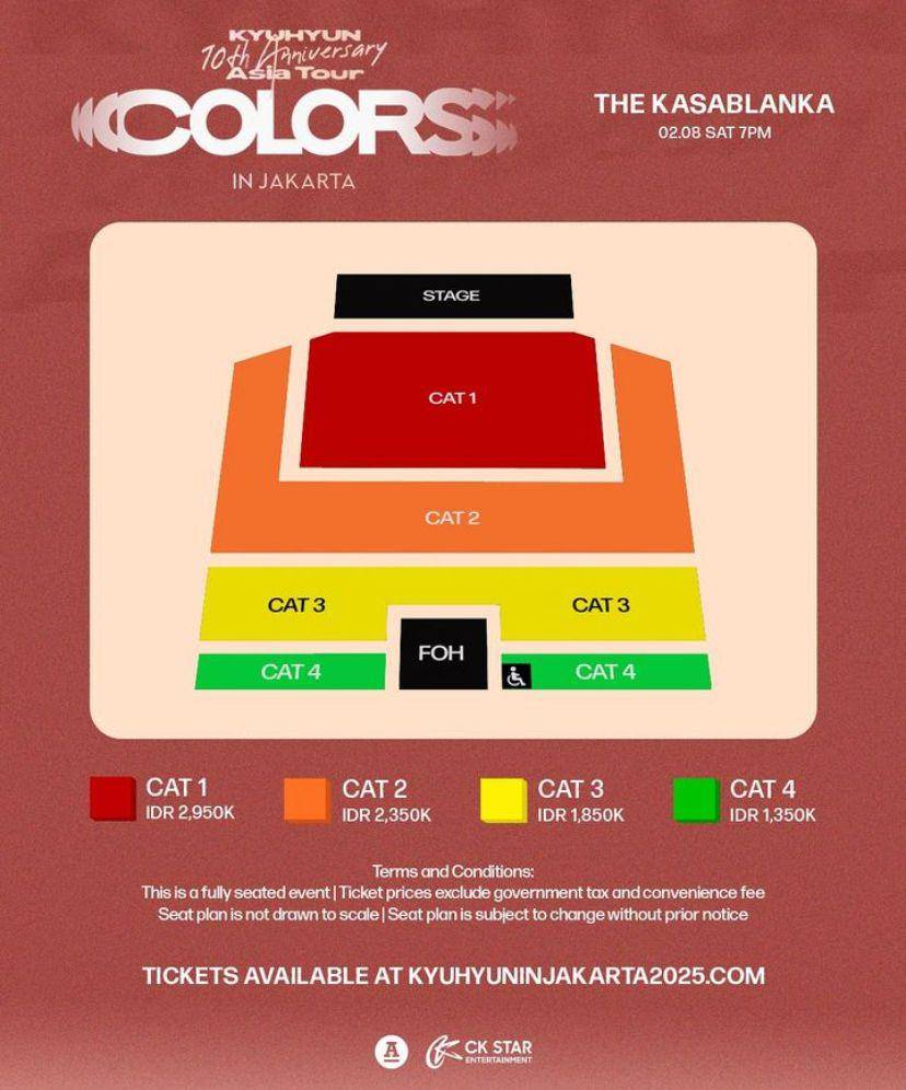 harga tiket konser Kyuhyun “COLORS” di Jakarta dan cara belinya (Instagram.com/ckstar.id)