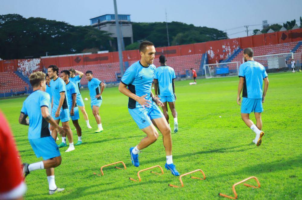 Pemain PSIS Semarang sedang jalani latihan rutin. (dok. PSIS)