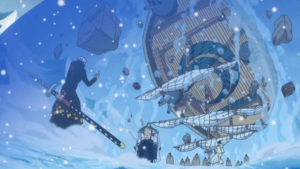 Law memanipulasi semua obyek dalam ruangan yang ia buat. (dok. Toei Animation/One Piece)