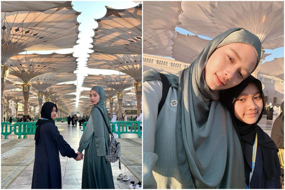 8 Potret Inara Rusli di Madinah sama Anak, Umrah Pertama Starla