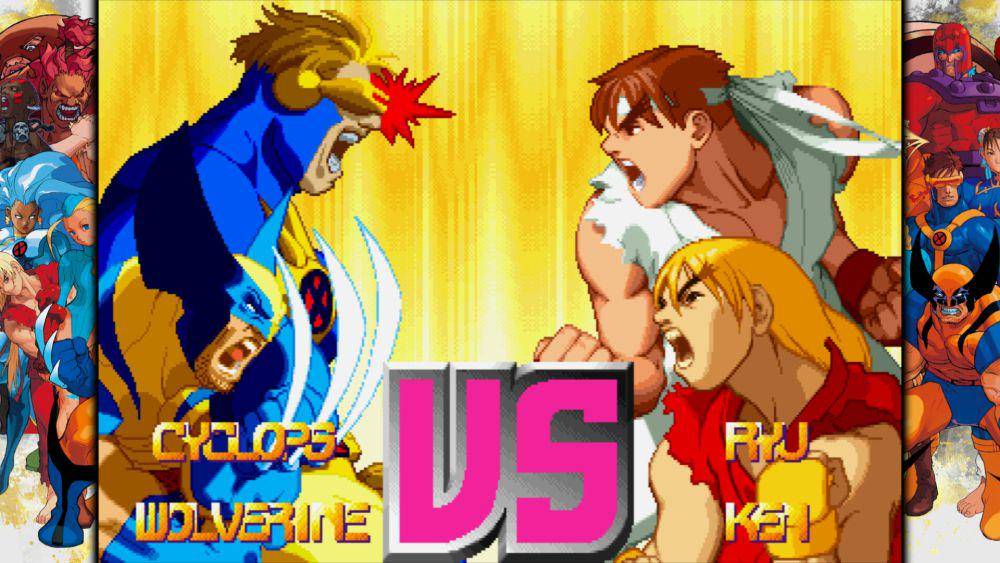 Cyclos dan Wolverine akan bertarung dengan Ryu dan Ken. (dok. Capcom/Marvel vs Capcom Fighting Collection: Arcade Classics)