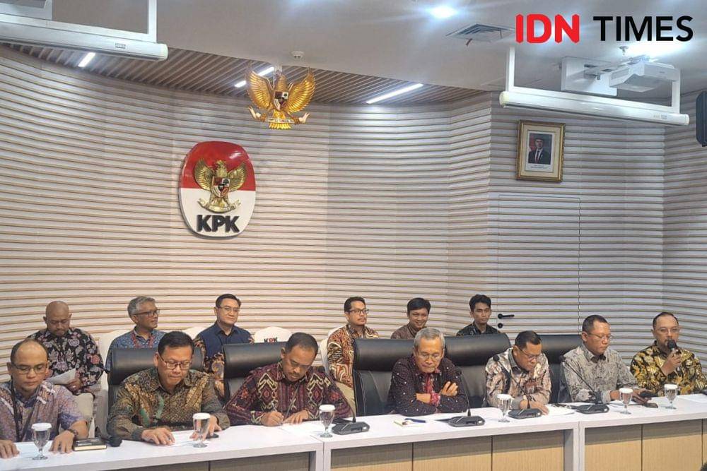 Konferensi pers pejabat KPK di Kantor KPK, Jakarta (IDN Times/Lia Hutasoit)