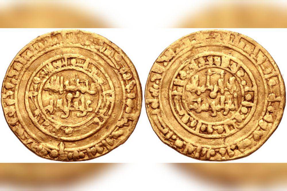 dinar emas peninggalan Khalifah Fatimiyah, Al-Hakim Biamrillah (commons.wikimedia.org/CNG Coins)