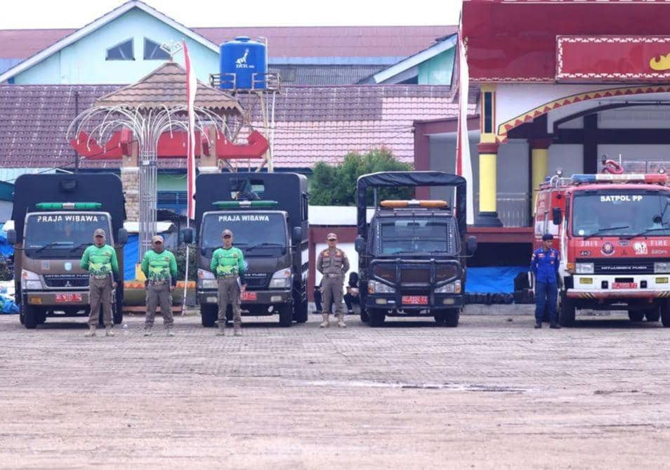 Apel kesiapsiagaan Satpol PP dan Satlinmas dalam rangka Pilkada Lampung 2024. (Dok. Pemprov Lampung).