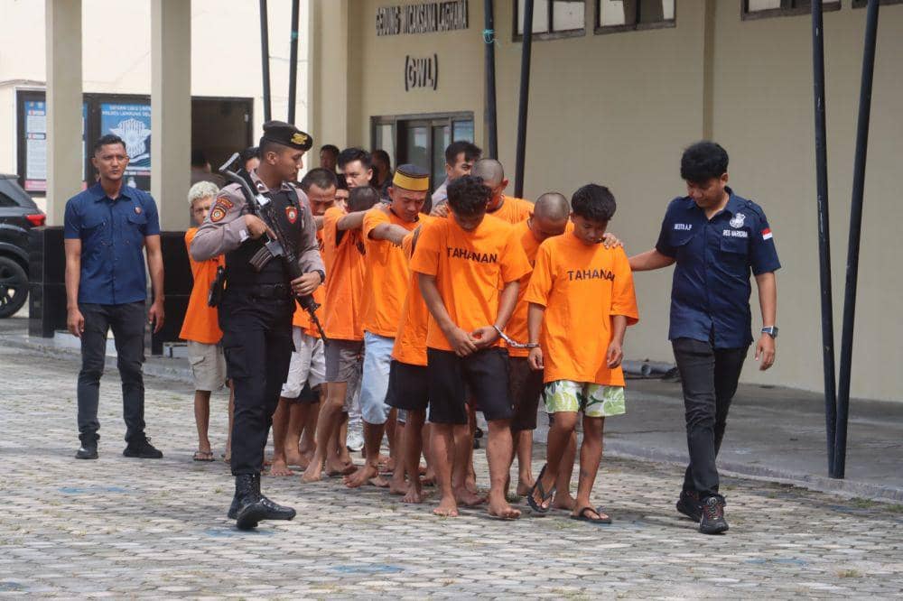 Pengungkapan 15 kasus peredaran narkoba oleh Polres Lampung Selatan. (Dok. Polres Lamsel).