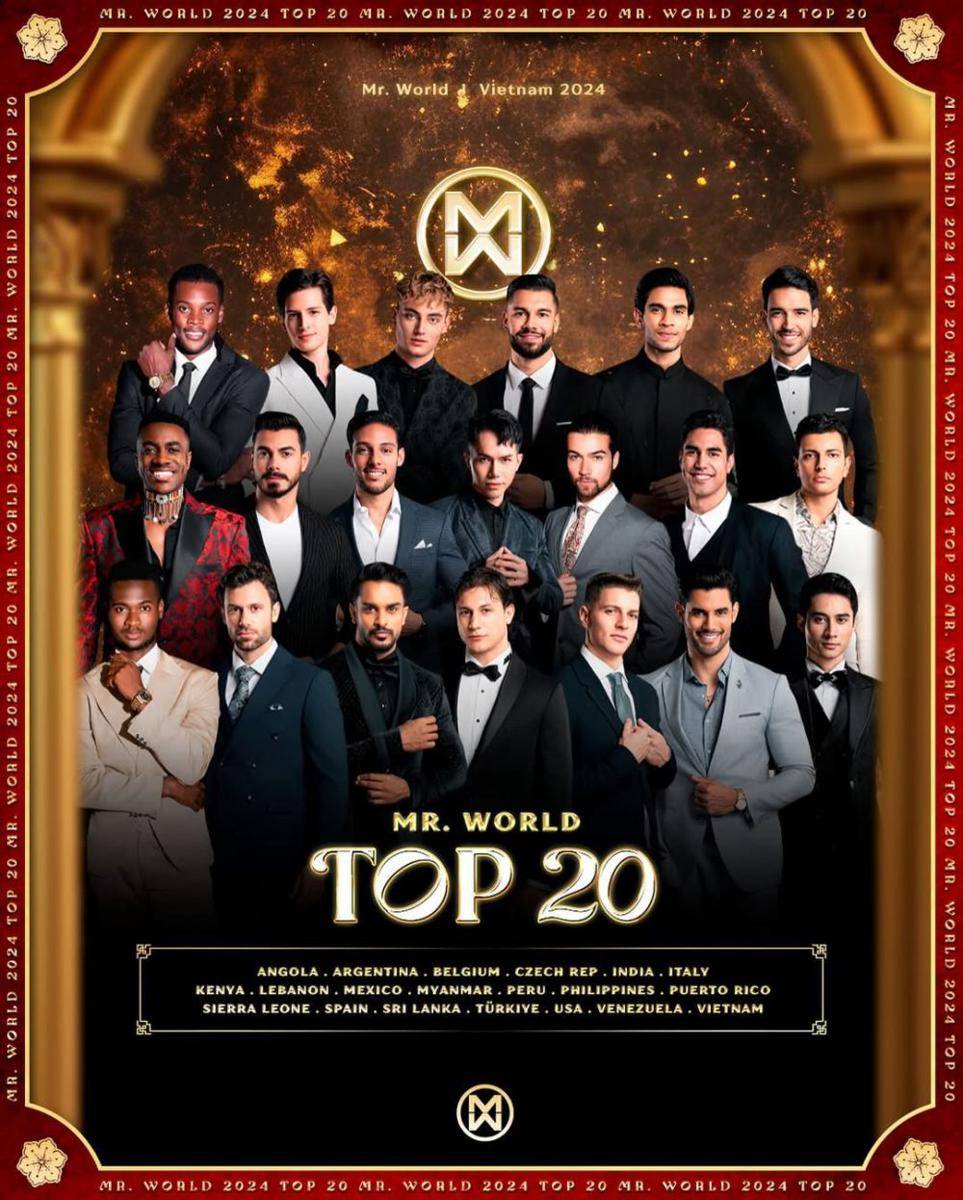 Potret 20 besar Mister World 2024 (instagram.com/mrworld.official)