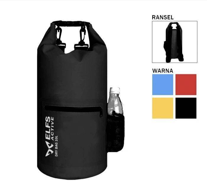 Elfs Active Dry Bag 10L Ocean Pack with Bottle Container (shopee.co.id/susie36.diskon)