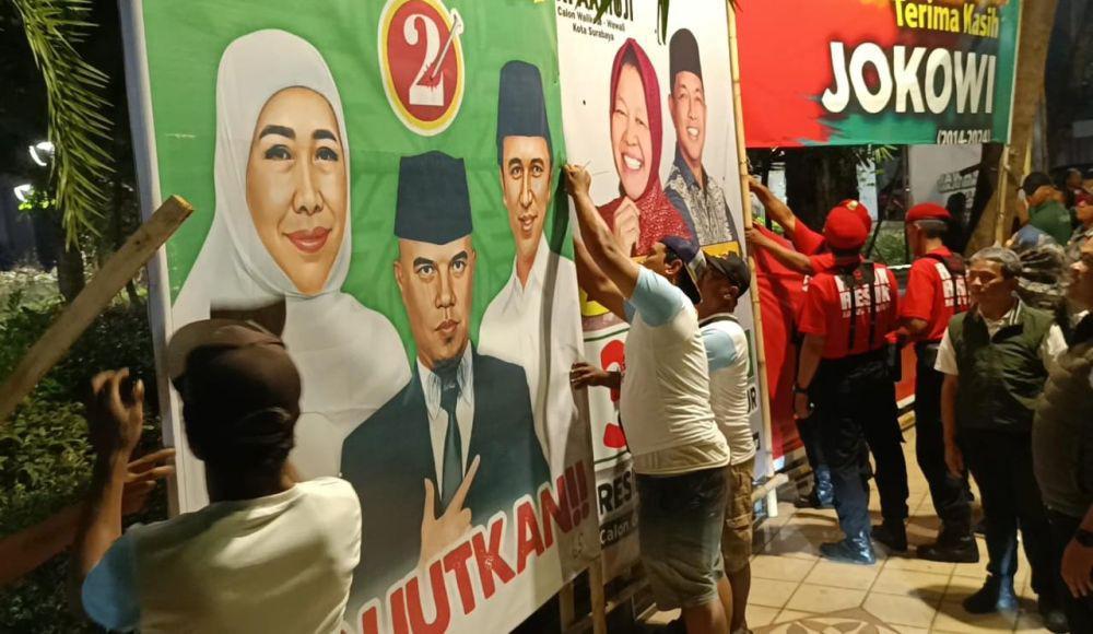 Masa Tenang Pilkada, Alat Peraga Kampanye Mulai Diturunkan