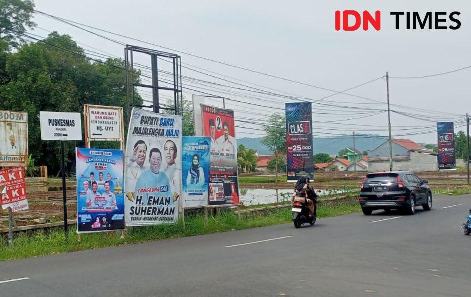 Pilkada Majalengka: Masuk Masa Tenang, APK Masih Bertebaran