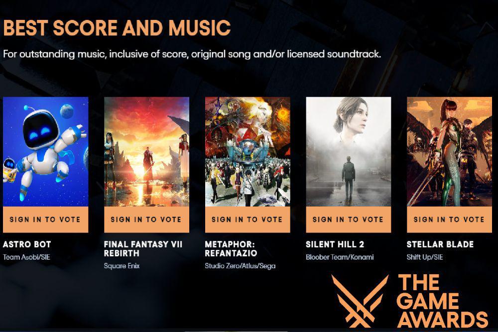 Prediksi Juara Best Score and Music The Game Awards 2024