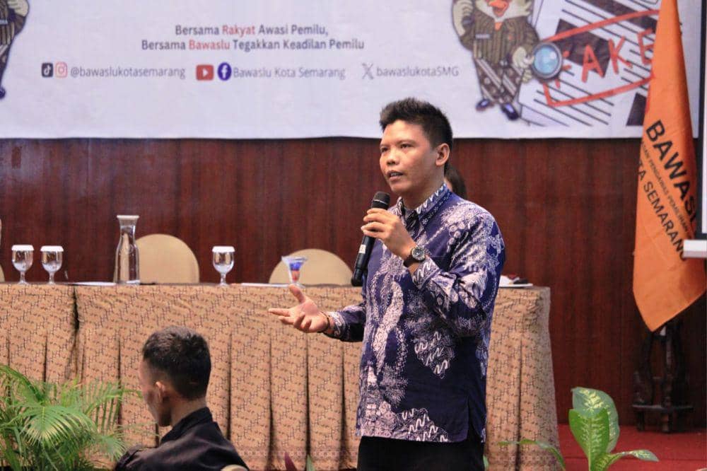 Koordinator Divisi Pencegahan, Partisipasi Masyarakat, dan Hubungan Masyarakat Bawaslu Kota Semarang, Dwijaya Samudra Suryaman. (IDN Times/bt)