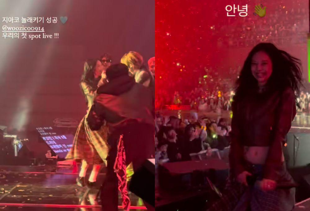 8 Potret Jennie BLACKPINK Tampil di Konser Solo Zico, Suprise!