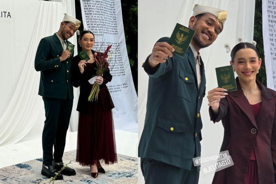 8 Gaya Pernikahan Jelita Clough dan  Teddy Adhitya, Konsepnya Unik