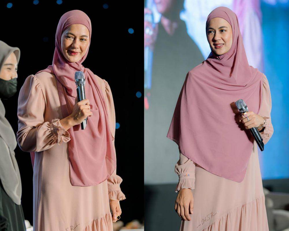 Paula jadi co-host acara kajian (Instagram.com/ayah_amanah)