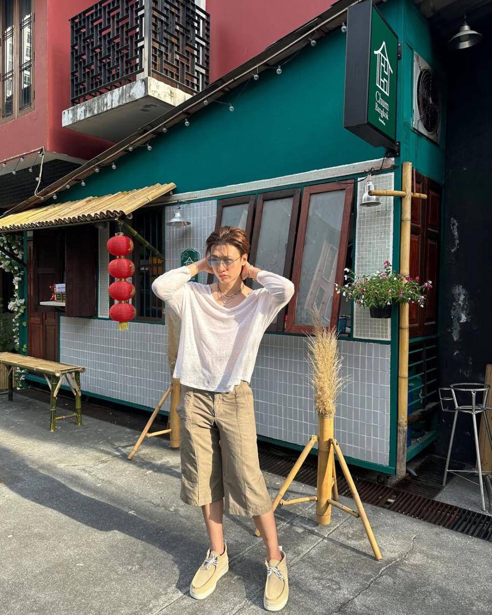 outfit hangout ala Gun Napat (instagram.com/gunnapatn)