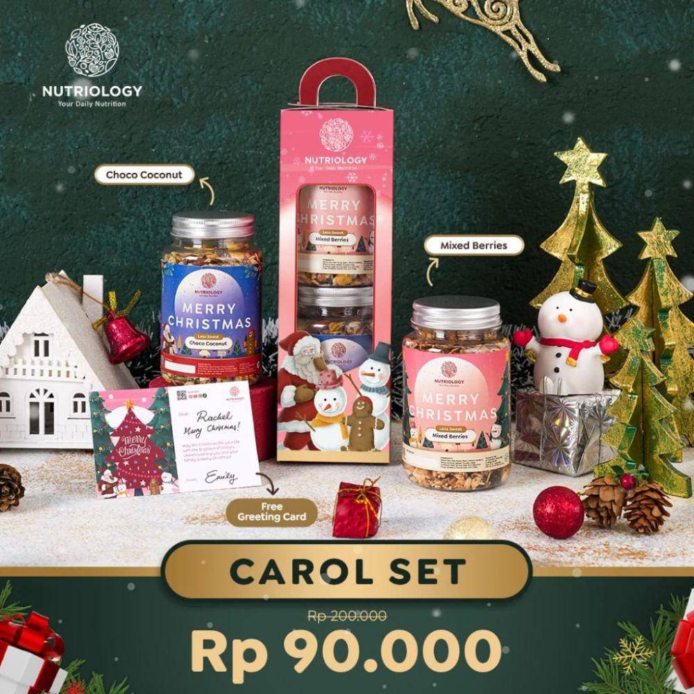 Hampers sehat isi granola (shopee.co.id/nutriologyindonesia)
