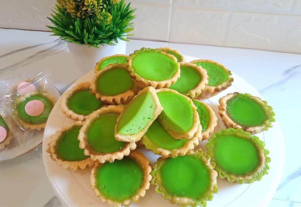 ilustrasi pie susu mini pandan (YouTube.com/Bunda Zio)