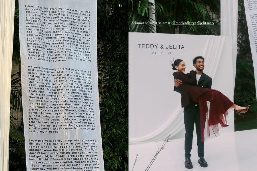 14 Dekorasi Pernikahan Teddy Adhitya dan Jelita Clough, Aesthetic!