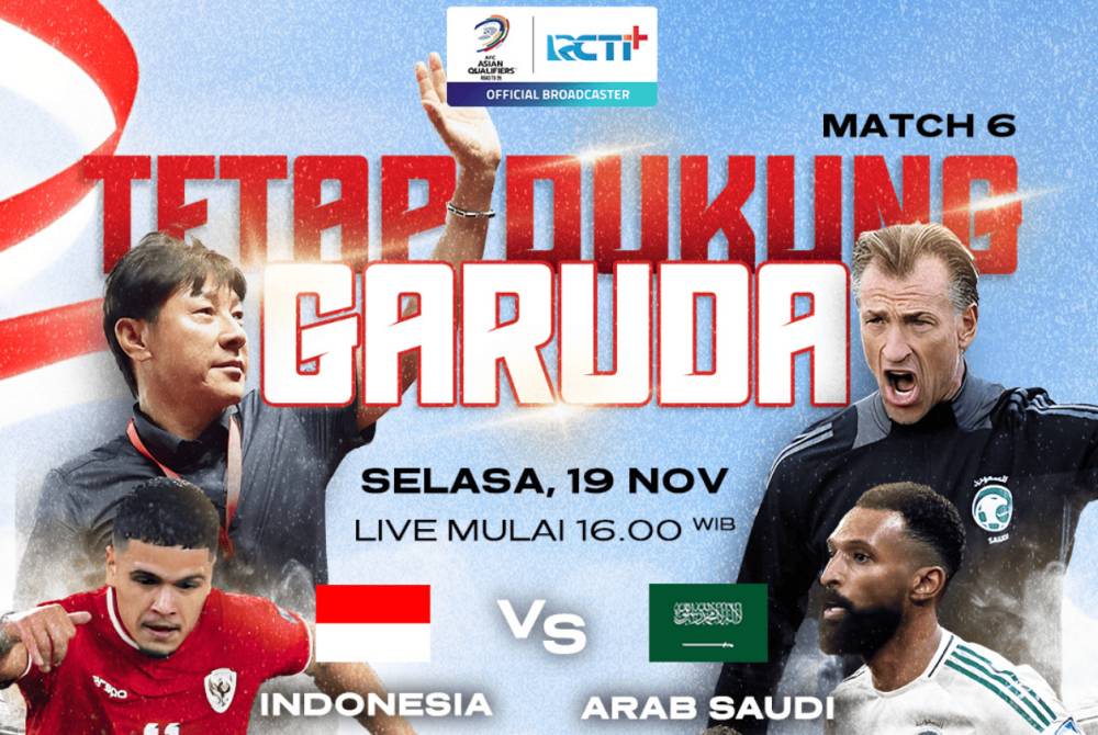 Timnas Indonesia vs Arab Saudi (instagram.com/rctiplusofficial)