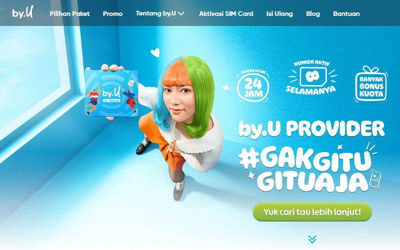cara isi kuota internet by.U tanpa aplikasi (byu.id)