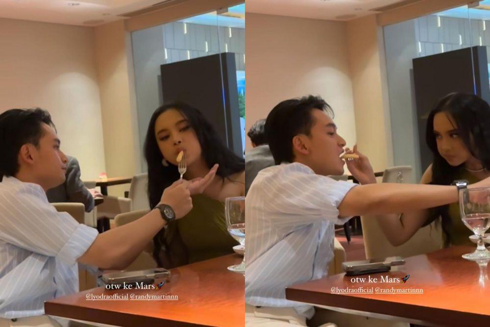 7 Potret Mesra Lyodra dan Randy Martin Saling Suap, Gemas