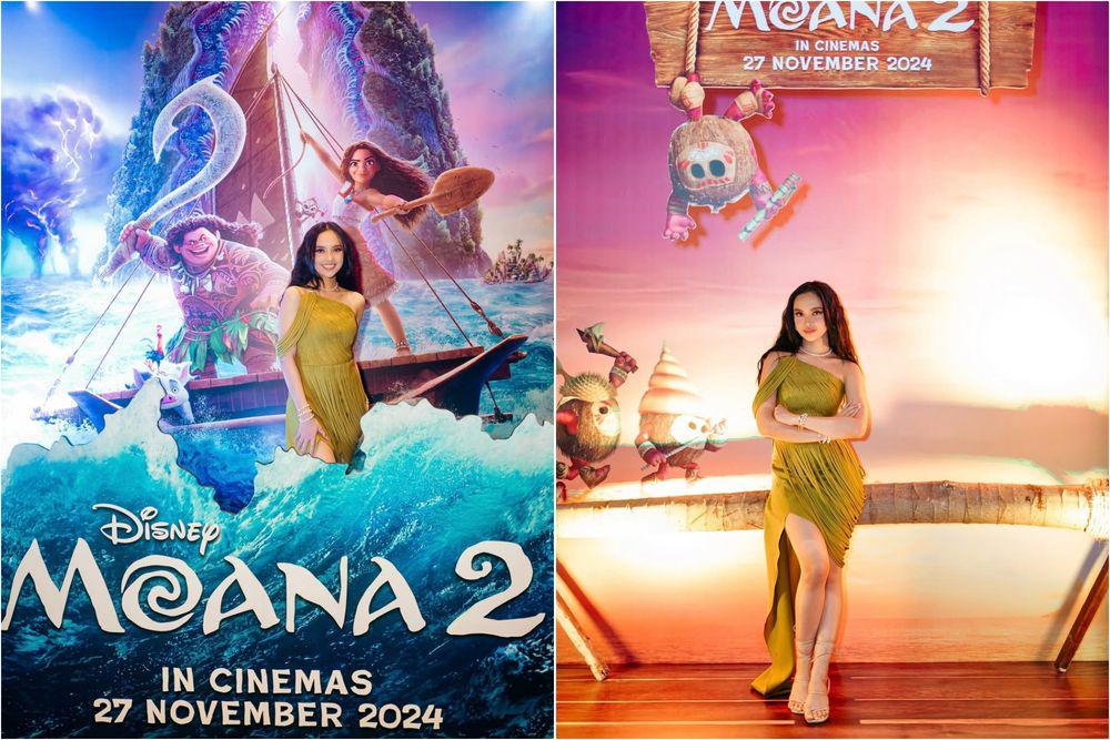 8 Potret Lyodra Ginting di Premiere Film Moana 2, Nyanyikan Soundtrack