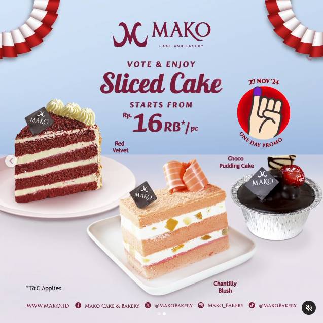 Promo Vote & Enjoy dari Mako Cake and Bakery (Instagram/mako_bakery)