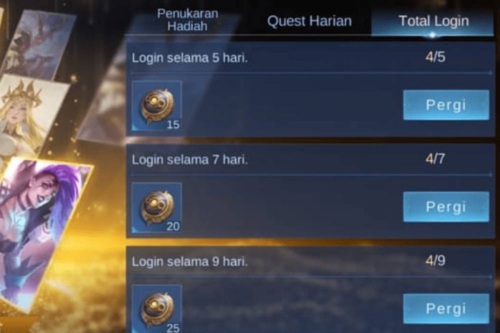 quest keaktifan di event skin special gratis (dok. Moonton/Mobile Legends: Bang Bang)