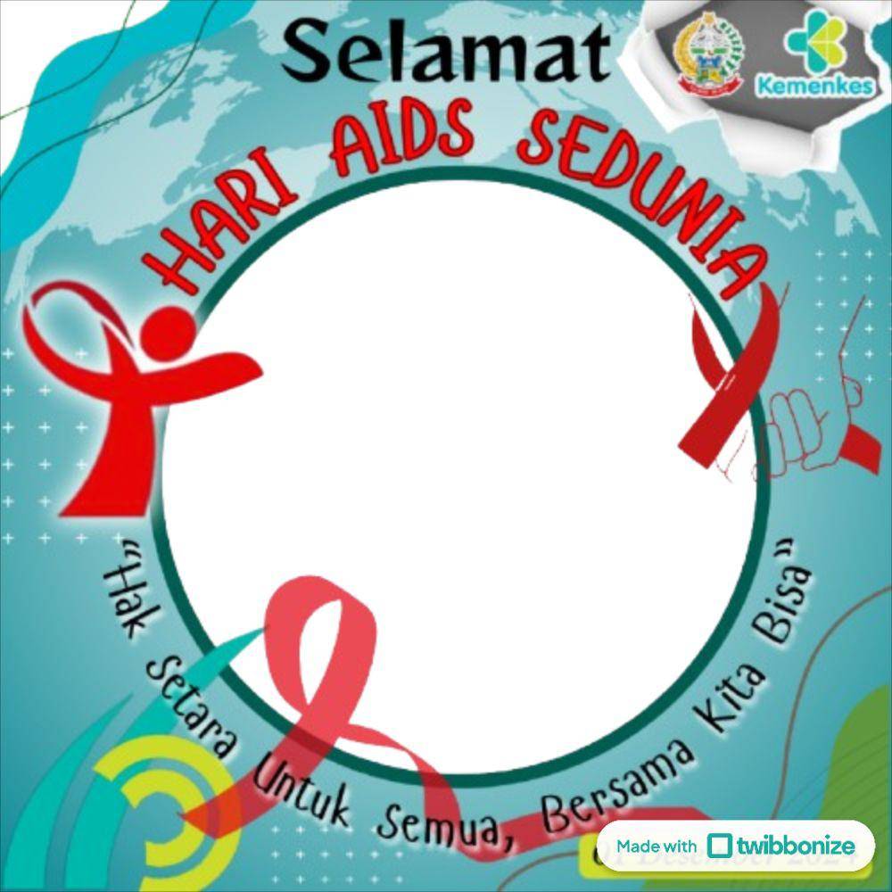 Ilustrasi Twibbonize Hari AIDS Sedunia (twibbonize.com/Lycool Prime)