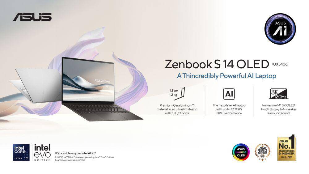 ASUS Zenbook S 14 UX5406 (Dok. ASUS)