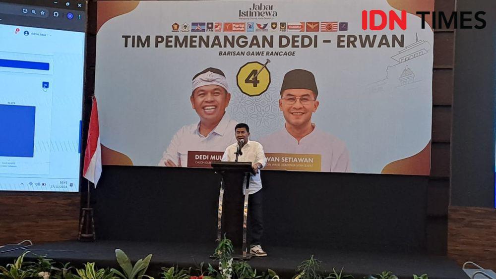 Menang Quick Count Pilgub Jabar, Erwan Terbata Menahan Tangis