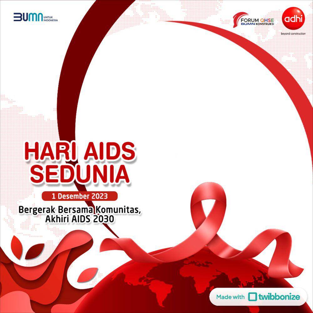 Ilustrasi Twibbonize Hari AIDS Sedunia (twibbonize.com/AdhikaryaID)