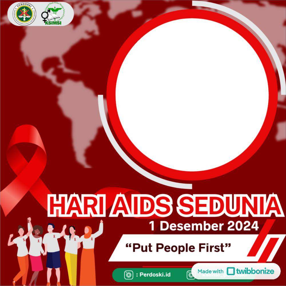 Ilustrasi Twibbonize Hari AIDS Sedunia (twibbonize.com/PERDOSKI)