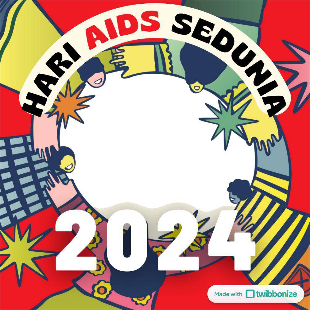 Ilustrasi Twibbonize Hari AIDS Sedunia (twibbonize.com/HAS 2024)
