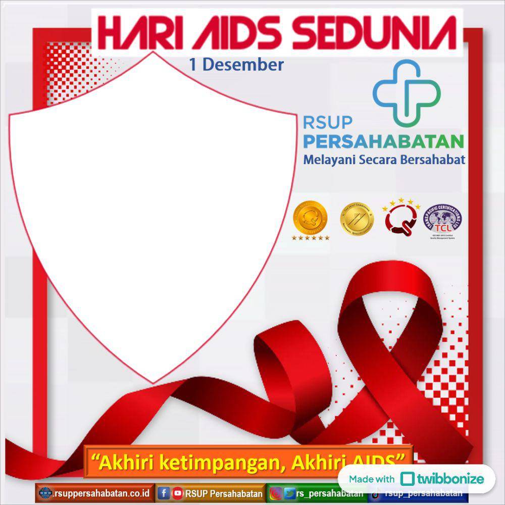 Ilustrasi Twibbonize Hari AIDS Sedunia (twibbonize.com/RSUP Persahabatan)